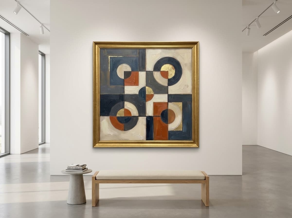Abstract Geometric artwork in Minimalist Fine Art Gallery